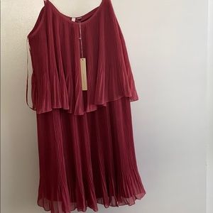 Pleated tiered dress